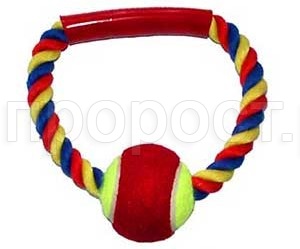 Игрушка для собак Аппорт с ручкой, кольцо с мячом/R1068 Игрушка для собак Аппорт с ручкой, кольцо с мячом/R1068