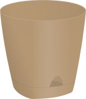 Цветочный горшок Амстердам 2,5л молочный шоколад с поддоном ING6200МШОК 