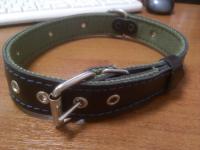 Ошейник кожа+брезент 30мм 2-х слойный безразмерный 60-62см/40885 Ошейник кожа+брезент 30мм 2-х слойный безразмерный 60-62см/40885