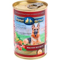 Собаки Верные друзья 415г ж/б СОУС мясное ассорти/20шт/