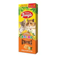 Лакомство для мелких грызунов Палочки мед и фрукты Хэппи Джангл  90гр Лакомство для мелких грызунов Палочки мед и фрукты Хэппи Джангл  90гр
