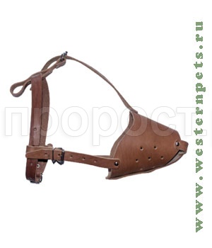 Намордник для собак кожа глухой Овчарка 37-12см Намордник для собак кожа глухой Овчарка 37-12см