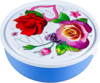 Салатник 3,5л  Фантазия с крышкой светло-синий /12007/Арз