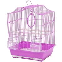 Клетка д/птиц N1 ДКпА412 35*28*46см домик укомпектованная фиолет/10шт/Евро