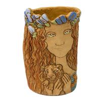 Ваза Девушка с тигрёнком  2,75л 118-151