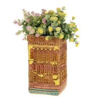 Кашпо Венеция дом №10 глиняное глазурь 118-298-01