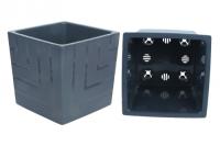 Кашпо Квадро 1,2л антрацит КВ12-12