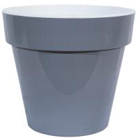 Кашпо Порто 6л серый шелк с вставкой /6шт/ДТ