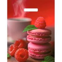 ВУР69134 Пакет 31*40 Малиновый десерт 1ШТ с выруб. ручкой ПЭ /60шт/1000шт/