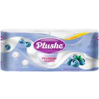 Туалетная бумага 3 слоя "Plushe Premium Aroma Frosted Blueberry" 8рулонов белый арома /шт/73149 Туалетная бумага 3 слоя "Plushe Premium Aroma Frosted Blueberry" 8рулонов белый арома /шт/73149
