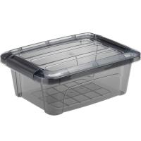 Контейнер д/хранения КИП 1,2л с защелками черно-прозрачный М2332 /10шт/М-пласт 