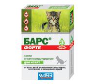 Капли против блох и клещей Барс Форте для котят 3 пипетки Капли против блох и клещей Барс Форте для котят 3 пипетки