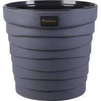 Кашпо Бархан 12л антрацит с вставкой КШ-0545 /1шт/ПП Кашпо Бархан 12л антрацит с вставкой КШ-0545 /1шт/ПП