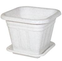 Кашпо Квадрат №2 2,5л белый 07062 Кашпо Квадрат №2 2,5л белый 07062