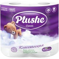 Туалетная бумага 2 слоя "Plushe Classic" 4рулона*18м белый 2084 Туалетная бумага 2 слоя "Plushe Classic" 4рулона*18м белый 2084