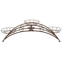 Подставка РЗДИ Дуга цветок 3 горшка медь