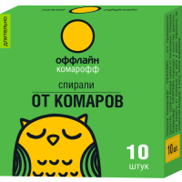 Спирали Комарофф Оффлайн Длительно 10шт Спирали Комарофф Оффлайн Длительно 10шт