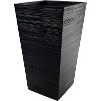 Кашпо квадрат La Decoro 37*68см (34,5л) максимум антрацит с вставкой КШ-2686 /1шт/ПП