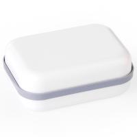 Мыльница дорожная Компакт бело-серая М9138 /30шт/ Альтерн