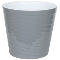 Кашпо Эйс 5л серый муссон с вставкой 21*9,5см ЭС21-70 /6шт/ЛГ