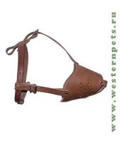 Намордник для собак кожа глухой Овчарка 37-12см Намордник для собак кожа глухой Овчарка 37-12см