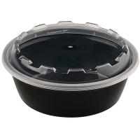 Контейнер 530мл (50шт) круглый с крышкой черный ВЗЛП /6шт/АУ