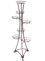 Подставка РЗДИ на 7 горшков круглый прут графит 107 Подставка РЗДИ на 7 горшков круглый прут графит 107