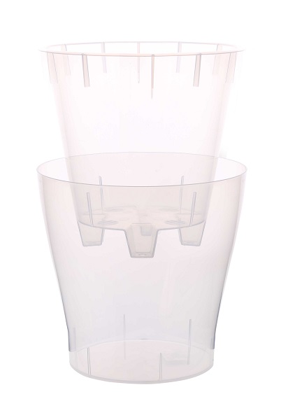 Кашпо для орхидей Лея 3,6л прозрачный с вставкой М7884