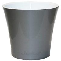 Кашпо Арте 5л металлик с белой вставкой 