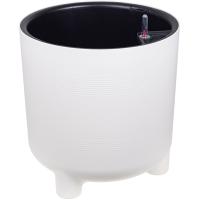 Кашпо ШЭНК D360 29л белый ротанг с автополивом+вставкой М3244