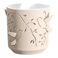 Кашпо Колибри 2,5л пудра с белой вставкой КШ-4654 