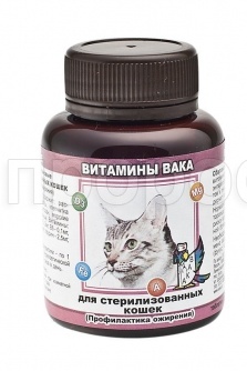 Витамины для стерилизованных кошек ВАКА  80таб Витамины для стерилизованных кошек ВАКА  80таб