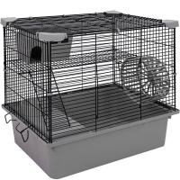 Клетка д/грыз №1 РПК57 2-х эт укомплектованная 42*30*40см серая/Евро