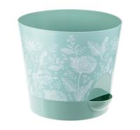 НИКА ДЕКО кашпо 150мм 1,6л маки с прик.полив М3077 /24шт/М-пласт