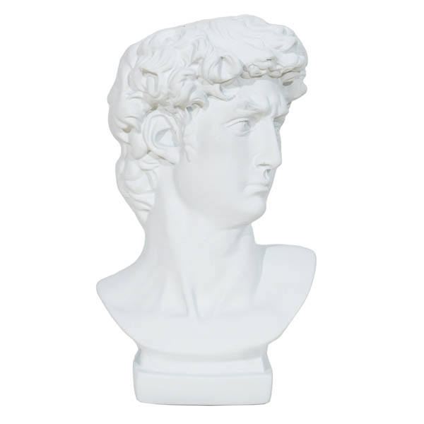 Кашпо Давид VipSet 16см белый металлик