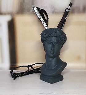 Кашпо Давид VipSet 16см антрацит металлик