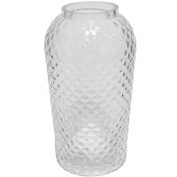 Ваза ГЛОРИЯ текстурн прозр средняя d14,5см h26см 1459/068228