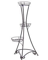 Подставка РЗДИ на 3 горшка круглый прут графит 103 Подставка РЗДИ на 3 горшка круглый прут графит 103