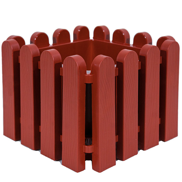 Кашпо Вологда 18,5*18,5*14,2см квадрат коричневый 07202 /10шт/Милих