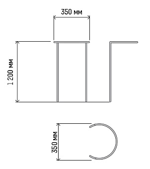 Кустодержатель малый D-35см H-120см полукруглая