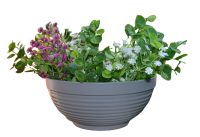 Кашпо-миска Парма 4,1л серый муссон 5PL0327 Кашпо-миска Парма 4,1л серый муссон 5PL0327