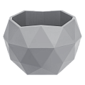 Кашпо Топаз 2,5л серый жемчуг с вставкой КШ-9799 /9шт/ПП  Кашпо Топаз 2,5л серый жемчуг с вставкой КШ-9799 /9шт/ПП
