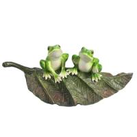 Лягушки на листочке (акрил) L25,5W11H10 718181/D204