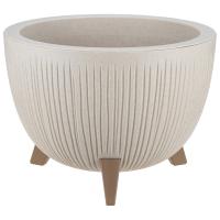 Кашпо ПЕТАЛИС D350 12л бежевый мрамор с вставкой М3255 /3шт/М-пласт