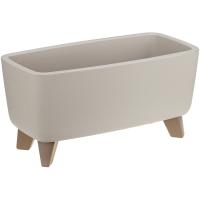 Кашпо ФЛОРИАН овал низкий D390 4,2л капучино с вставкой М3271 /6шт/М-пласт 