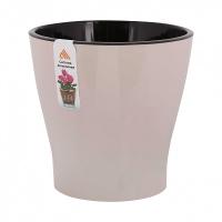 Кашпо Лея 2,2л бежевый со вставкой/ М7937
