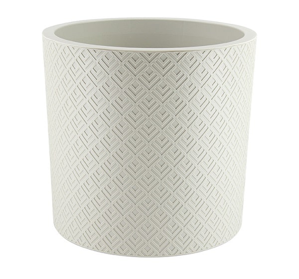 Кашпо ЭТНА D380*360мм 24л белый ротанг с вставкой М3185 /1шт/М-пласт 