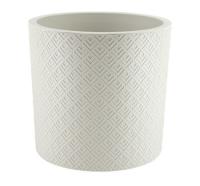 Кашпо ЭТНА D380*360мм 24л белый ротанг с вставкой М3185 /1шт/М-пласт 