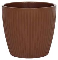 Кашпо Эви VipSet 4,5л шоколадный с вставкой /8шт/ЭД