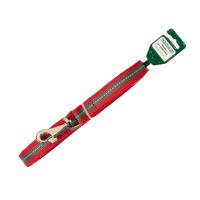 Поводок капрон 25мм*10м красный с серой полосой DONBARON